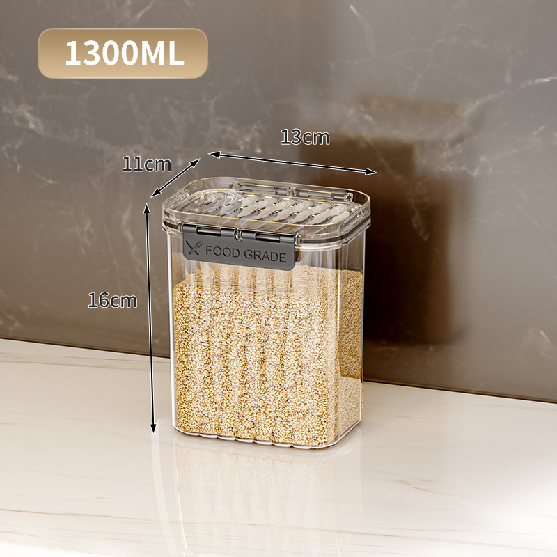 密封缶、穀物、食品グレードの素材、透明プラスチック缶、キッチン収納ボックス、乾物茶保存缶|undefined