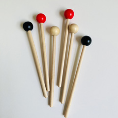 Round head mallet solid wood clapper mallet Orff percussion instrument xylophone small wood drum drum mallet percussion accessory toy