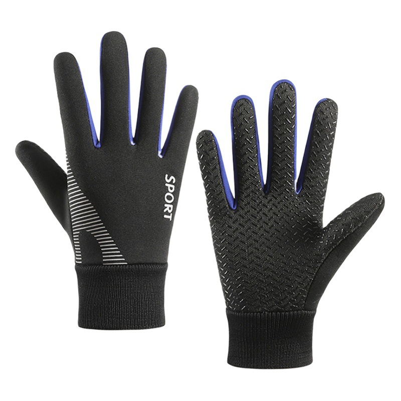 New children's gloves warm boys and girls children medium and big children fleece-lined riding non-slip windproof waterproof wholesale