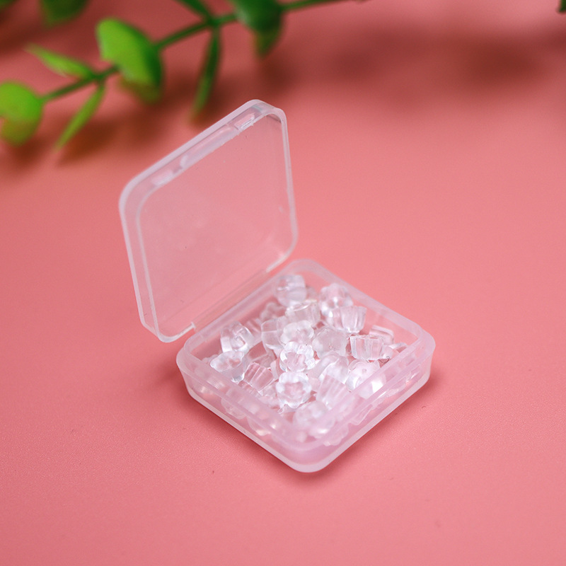 百规格耳堵塑料耳钉塞子弹胶片耳堵头耳饰配件批发耳堵耳钉托耳帽