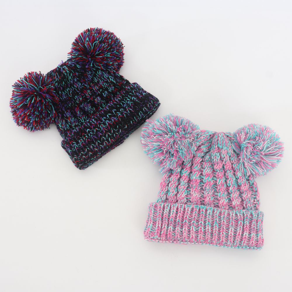 Wool Cap Hats Type 1 Piece Quantity Children Unisex Sweet Simple Style Solid Color Pom Poms Wool Cap