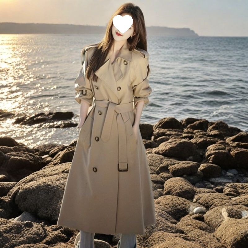 今年流行中长款风衣外套女2025秋冬新款时尚宽松ins英伦大衣直销|undefined