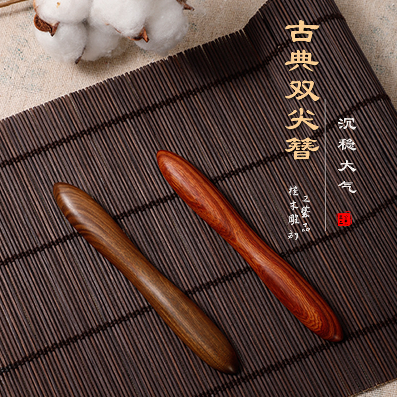 Classic hairgrip green sandalwood ebony