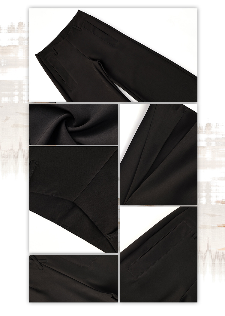 垂感宽松低腰喇叭西裤女2024秋季新款显瘦微喇休闲裤女(配腰带）详情7