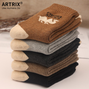 Camel pattern towel socks Terry socks men's socks thickened warm autumn and winter winter warm wool socks