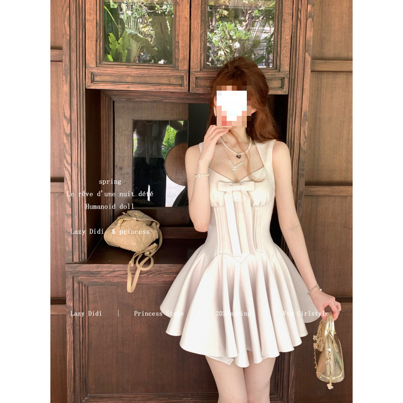在庫あり Lazy Didi Rose Life 4m スカート プリンセススカート リボン付き ノースリーブ ウエスト シャツ|undefined