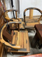 老船木茶桌椅組合船木圈椅沉船木椅子廠家批發全實木家具新中式椅