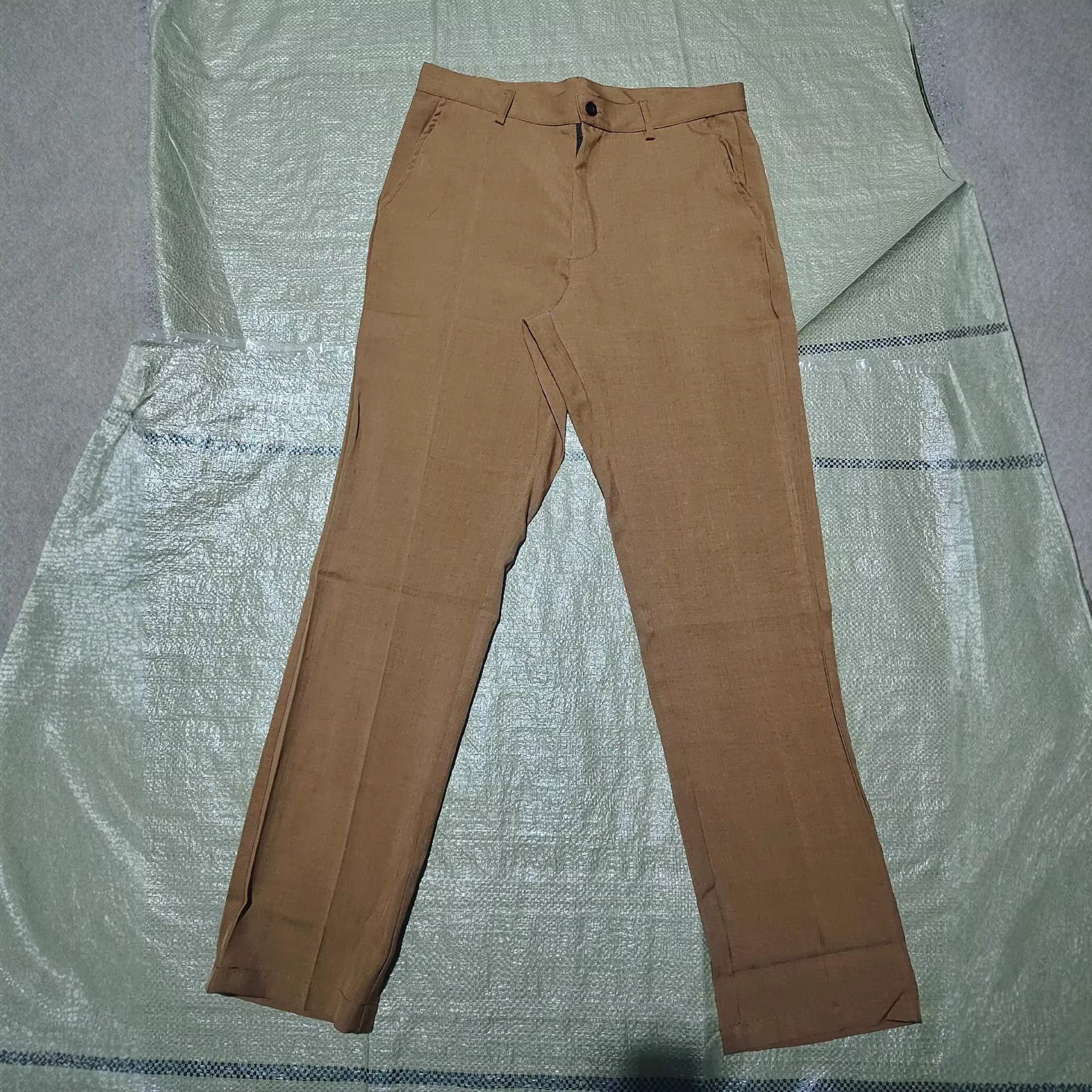Men's Solid Color Dress Pants Style Business Casual Straight Leg Commuter Pants For Spring Autumn_voghion.com