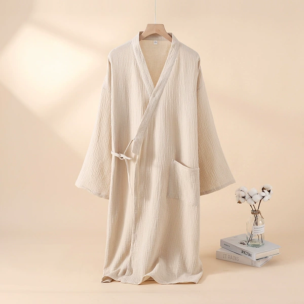 Beige bathrobe