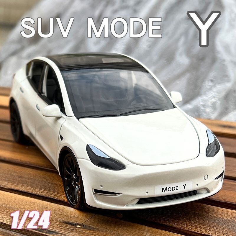 Xlg1:24 Tesla Model Y Alloy Car Model Simulation Sedan Ornament Children's Toy Gift for Boys Wholesale