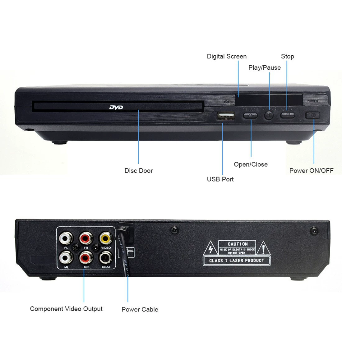 Ready stock DVD home DVD player EVD player Children's VCD player HD mini CD player