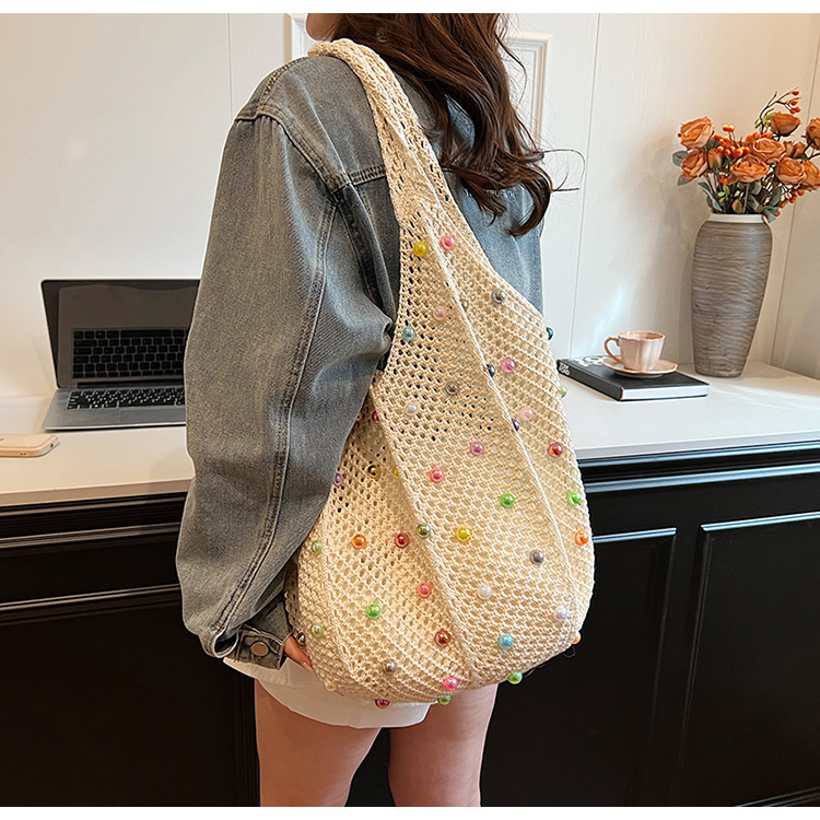 Japanese woven knitted handheld purse