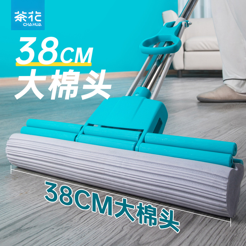 Camellia Sponge Roller Mop, Hands-Free Washing, Household Mopping Tool, Absorbent Sponge, Dual-Use for Dry and Wet, Large Size Floor Mop Camellia Sponge Roller Mop, Hands-Free Washing, Household Mopping Tool, Absorbent Sponge, Dual-Use for Dry and Wet, Large Size Floor Mop