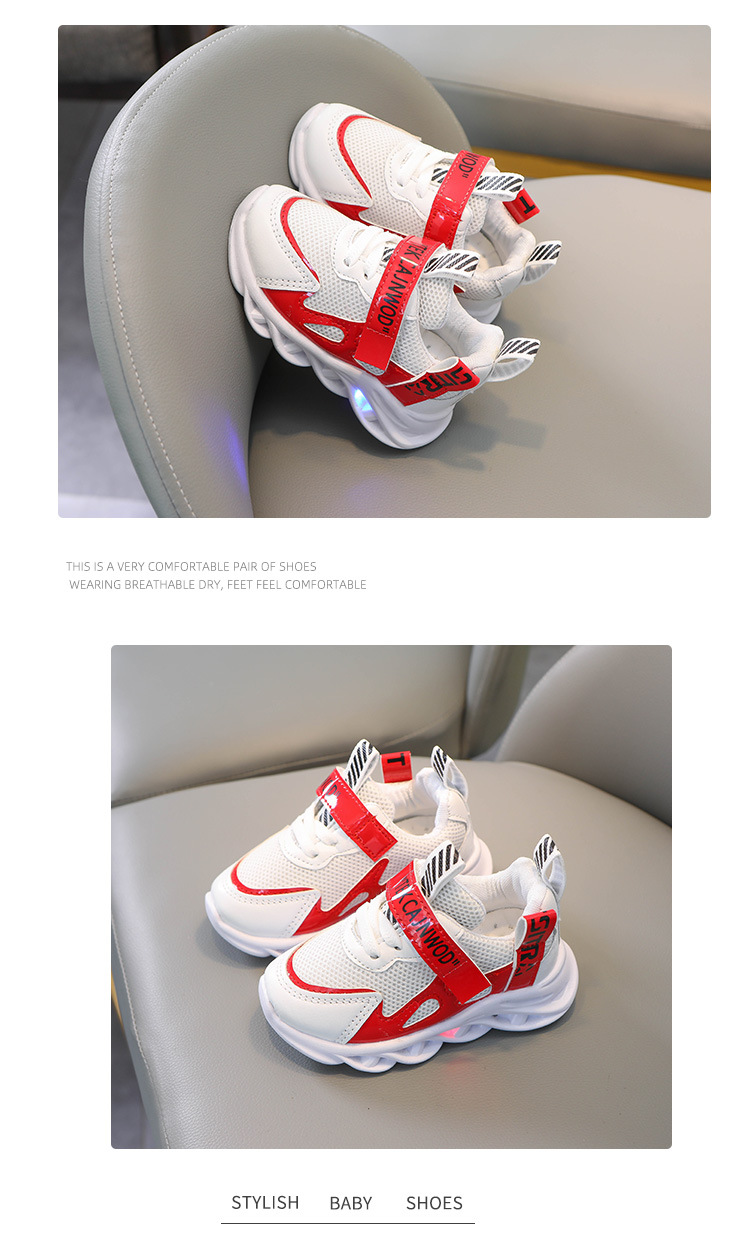 Led sneakers voor meisjes met ademende mesh stof_voghion.com