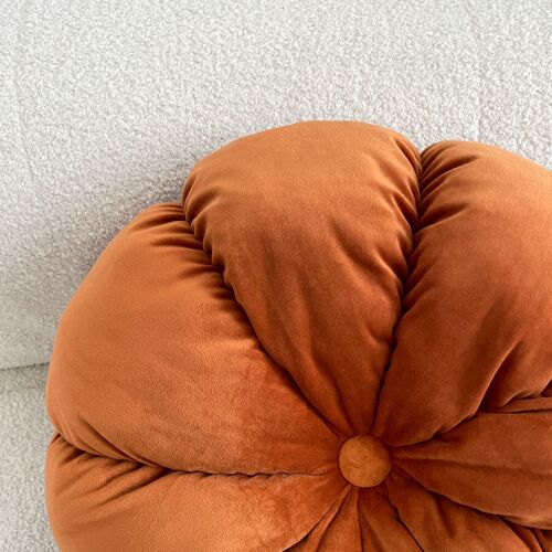 Nordic ins style velvet pumpkin cushion futon handmade pleated sofa cushion office chair cushion bay window pillow
