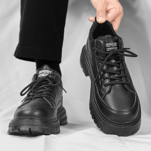 Men's Shoes 2024 Autumn New Soft Surface Outdoor Travel Thick Sole Comfortable All-match British Fashion All-match Casual Leather Shoes