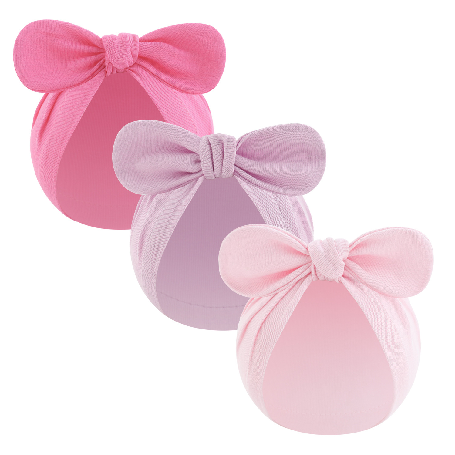 Newborn Rabbit Ear Pullover Hat, Soft Knotted Baby Hat For Spring_voghion.com