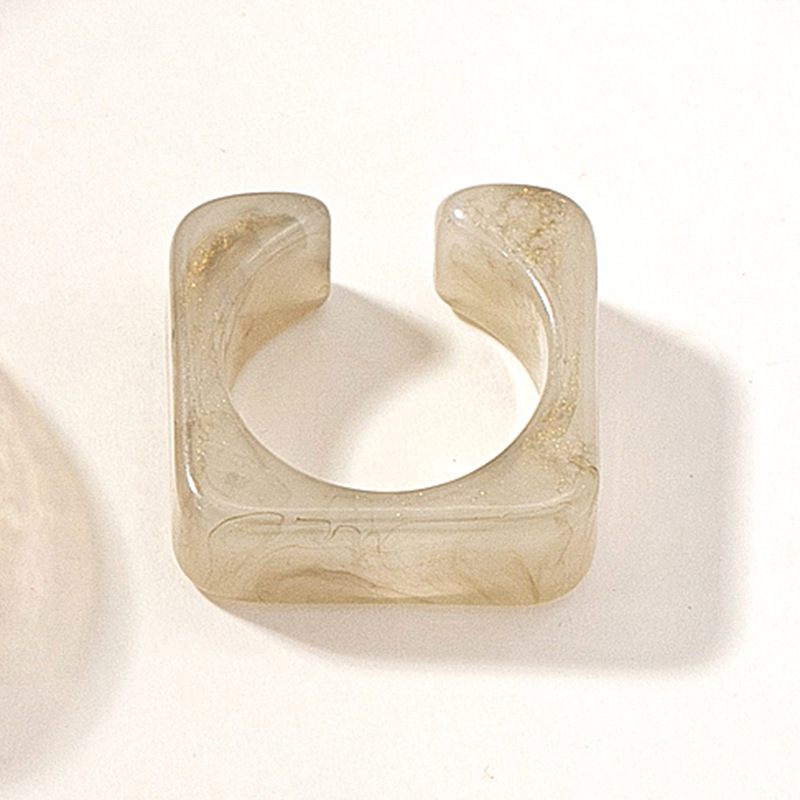 Fashion Geometric Plastic Resin Transparent Rings
