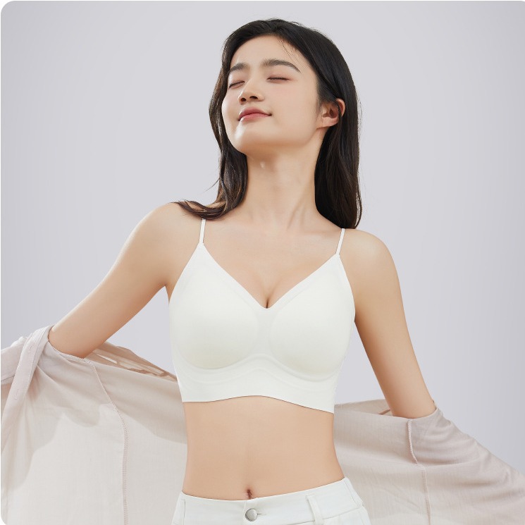 Invisible sensación de nube gran espalda abierta cruzada en forma de U hermosa ropa interior sin costuras tiras de gelatina cómoda, transpirable y sexy