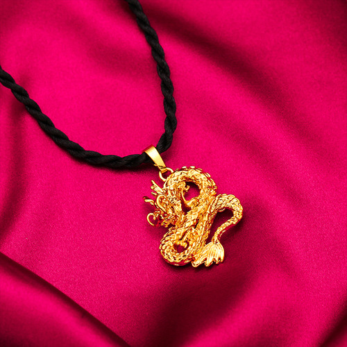 Vietnam sand gold live broadcast dragon imitation gold pendant 24k color necklace pendant national live broadcast supply factory wholesale