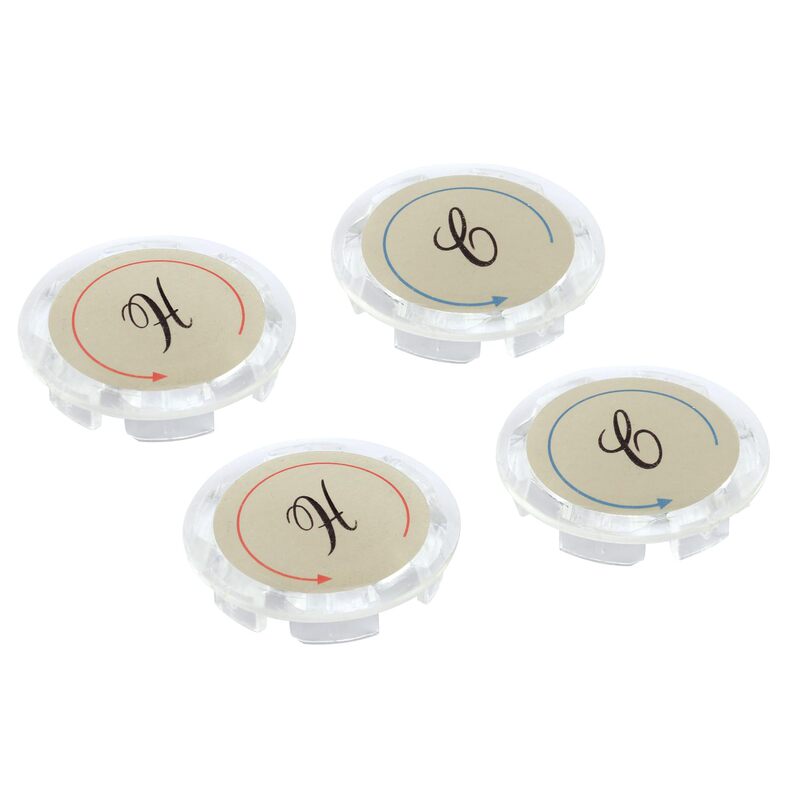 Handle Identification Stickers, Replacement Parts, Caps, and Accessories Compatible with Delta/Ldr/Delex Dual-Handle Faucets Handle Identification Stickers, Replacement Parts, Caps, and Accessories Compatible with Delta/Ldr/Delex Dual-Handle Faucets