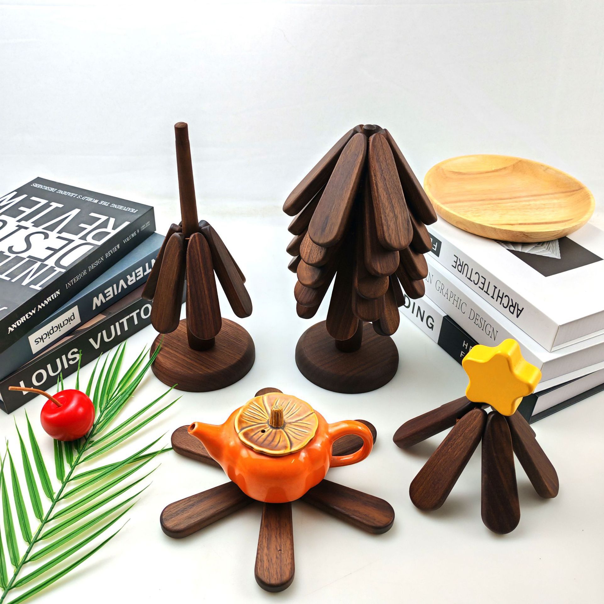 Un árbol de alto valor de nuez negra de América del Norte cubiertos de madera maciza almohadilla de aislamiento térmico resistente a quemaduras mesa de comedor decoración del hogar regalos