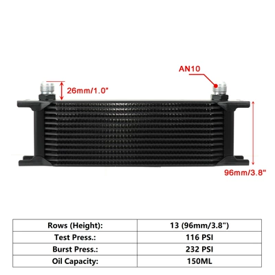 car radiator Oil Cooling Radiator - row-13-black