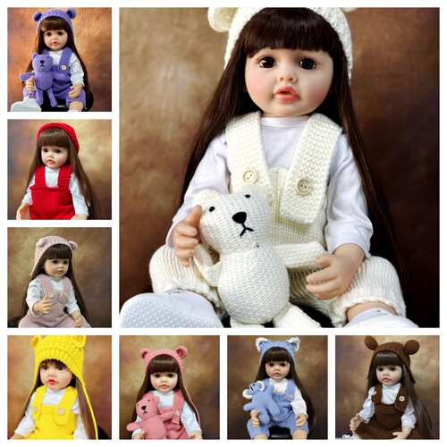 Simulated doll clothes, reborn doll dress-up clothes, wool sweater, wool knit coat skirt handmade hook 