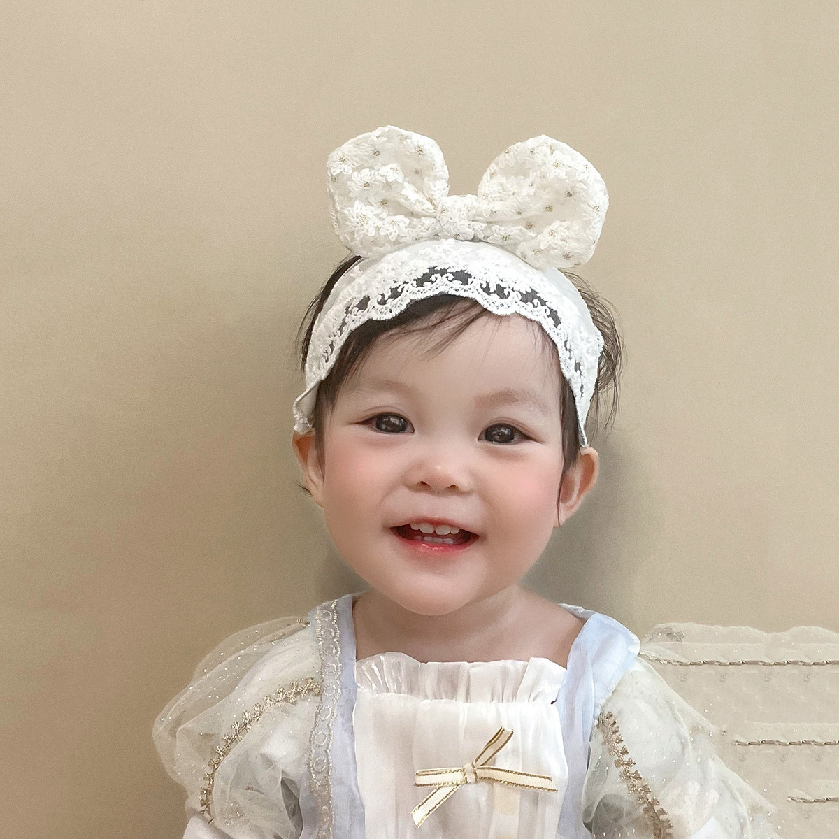 宝宝发带女兔耳朵可爱头饰小女孩超萌囟门帽子女童头饰婴儿发饰