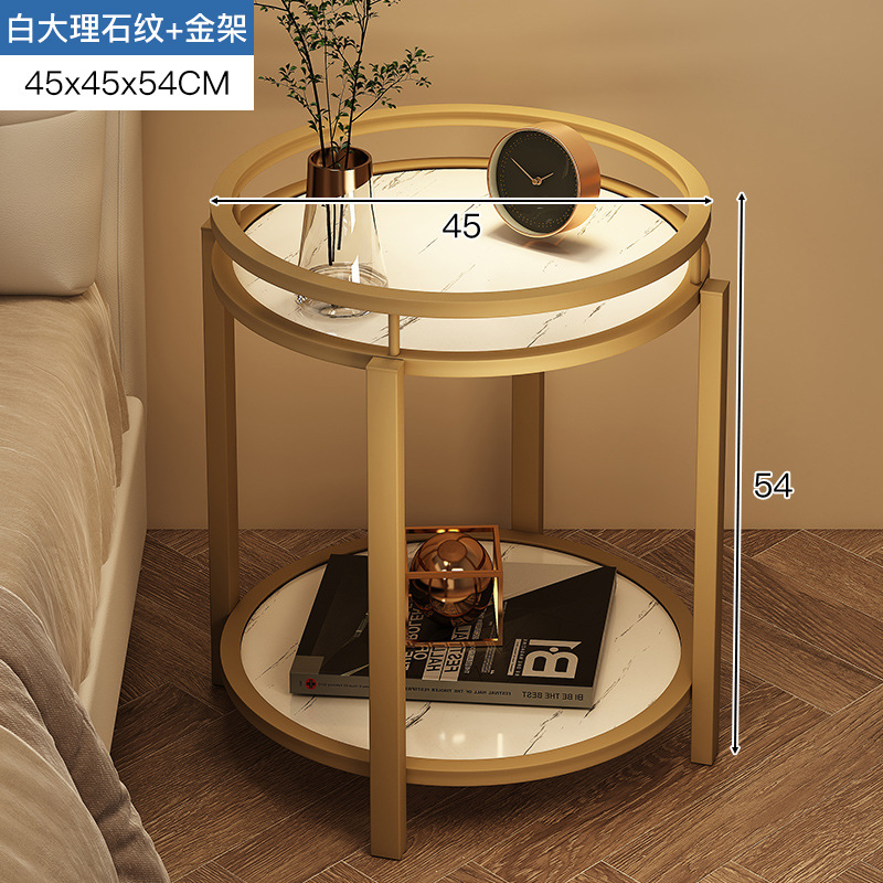 Estantes creativos de cabecera de la cama simple sala de estar moderna pequeña mesa de cabecera alternativa multifuncional pequeña mesa de té