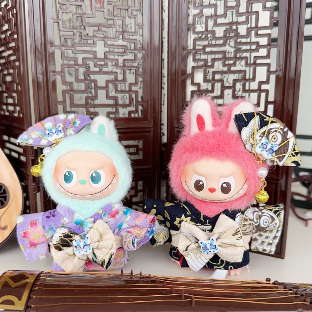 4.0 Fourth Generation Labubu Doll Clothes Kimono Bottom Password Mini Version Vinyl Doll Universal Replacement Clothes