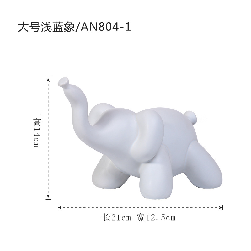 Creativo lindo elefante de cerámica decoración ins estilo interior hogar suave decoración salón dormitorio pequeña Decoración