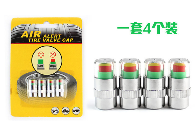 Car Tire Detection Cap Monitor Air Pressure Tire Gauge Pressure Warning Valve Cap Tire Pressure Safety Test Cap