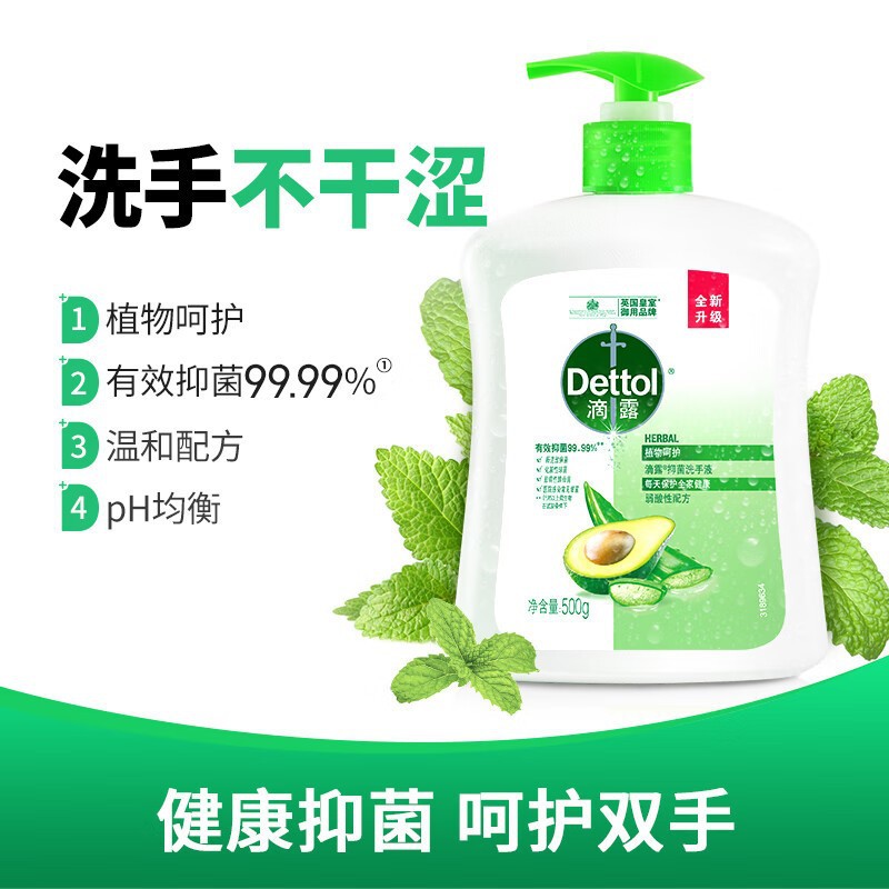 Dettol/滴露洗手液500g健康抑菌經典松木滋潤倍護混批 可議價