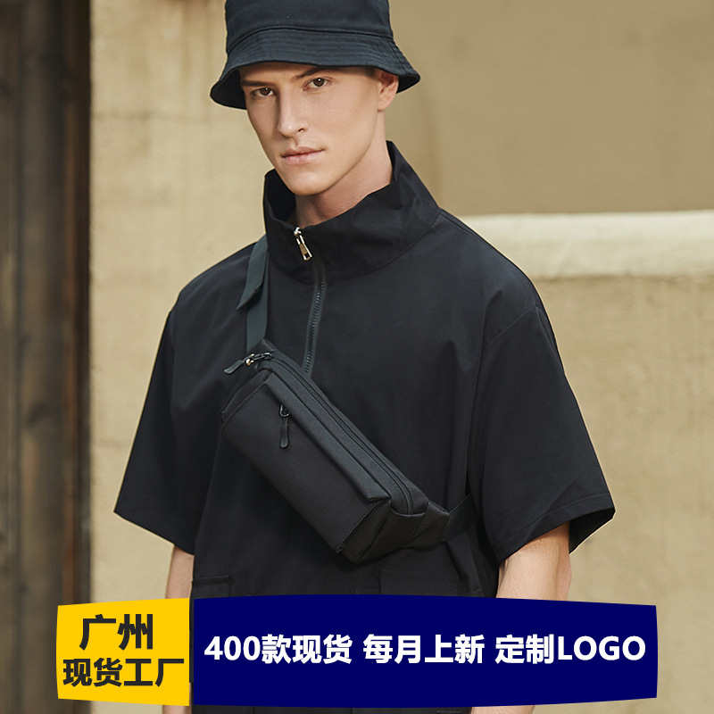 Summer New Trendy Chest Bag Men's Crossbody Bag Men's Casual Shoulder Bag Trendy Brand Shoulder Bag Japanese Small Bag Mobile Phone Waist Bag