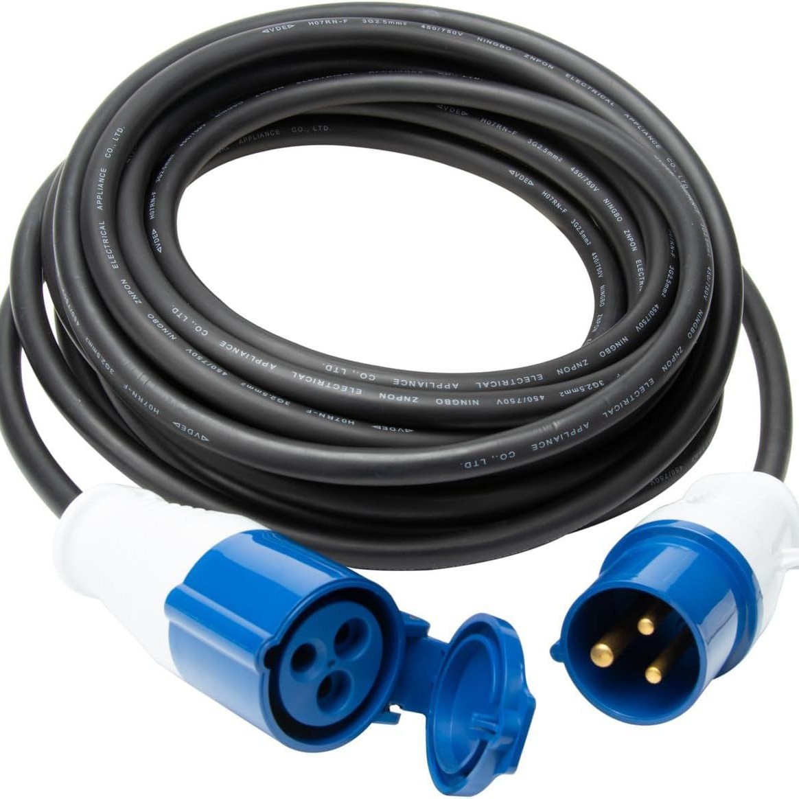 供应三芯工业插头大功率 16A32A延长线 实用户外露营建筑工地