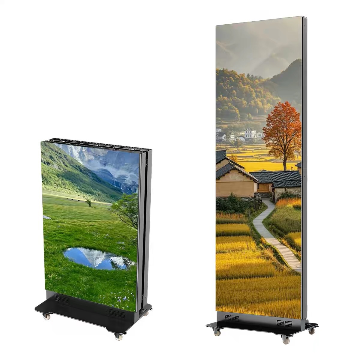Indoor P2.5 LED display screen for shop advertising, seamless splicing, movable advertising screen