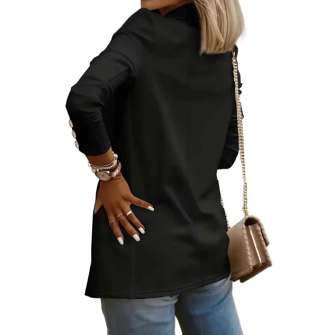 2025 European And American Fashion Women's Blazer New Casual Elegant Business Top 9601_voghion.com