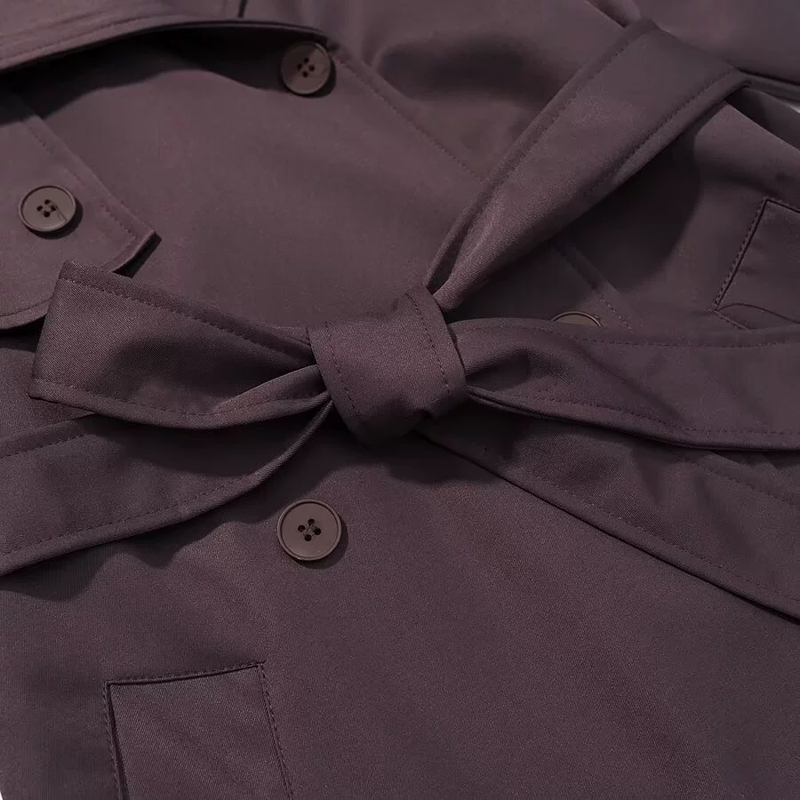 BSK&TRAF зимнее модное trench coat, 2025 год, европейский стиль, увеличенная толщина