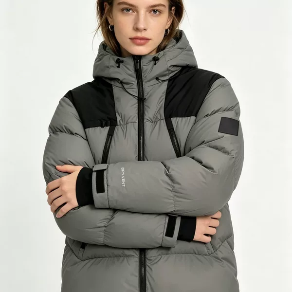Men's cotton jacket, new winter model, thickened, warm, windproof, casual, hooded, patchwork, short style men's puffer jacket