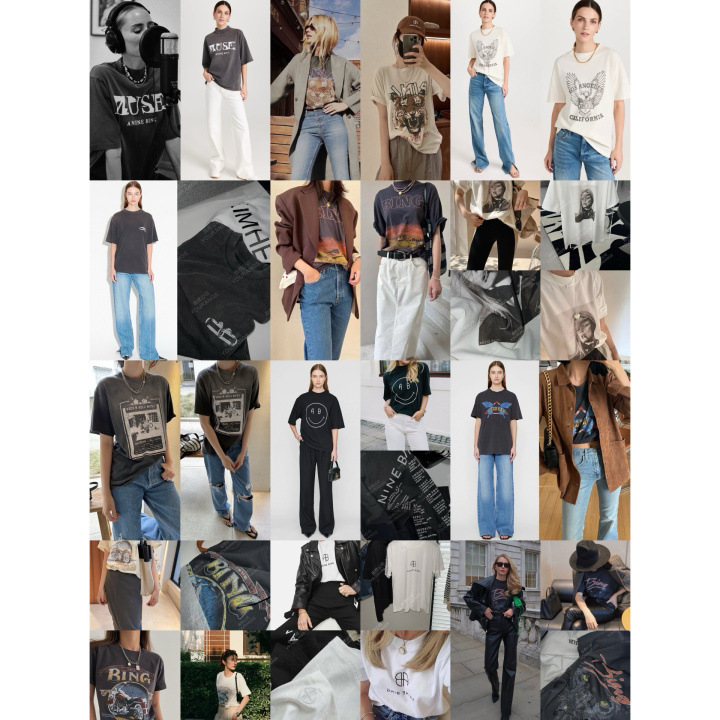 [Collection] Ab Printed Round Neck Simple Loose Casual Short-Sleeved T-Shirt Collection