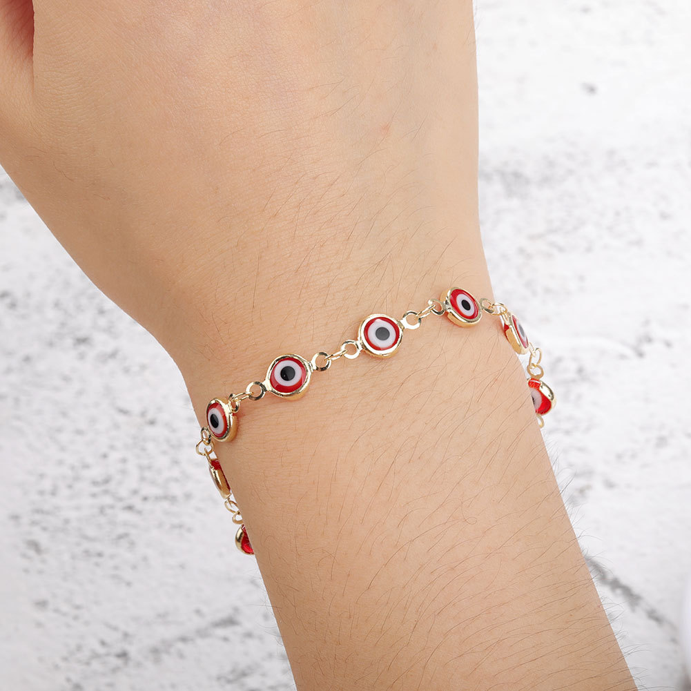 Ethnic Style Eye Resin Copper Plating Bracelets 1 Piece