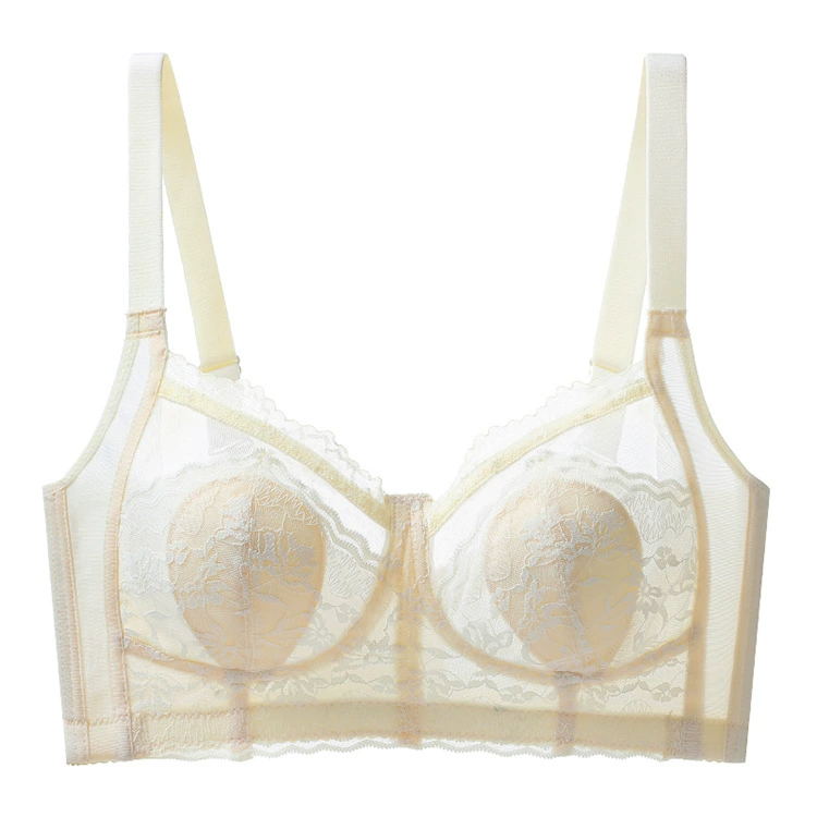 Wireless Support Bra, summer ultra-thin plus-size, lace-style, sizes 34–44 (75–100 BCD)