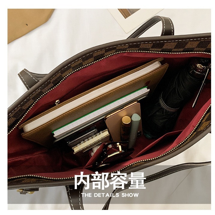 大容量包包女新款时尚潮流复古简约单肩包印花手提托特包大包|undefined