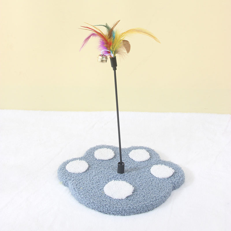 블루 그레이 발 프린트 벨 웃긴 고양이 모델 25*22*26