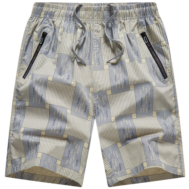 Men's Summer Pure Cotton Cargo Shorts Thin Loose Five Point Pants Casual Sports Beach Wear for Middle-Aged Fathers_viptrois.com
