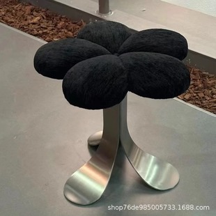 Bedroom Light Luxury High-End Makeup Stool Master Bedroom Dressing Stool Chair Simple Dressing Table Stool Stainless Steel Household Round Stool