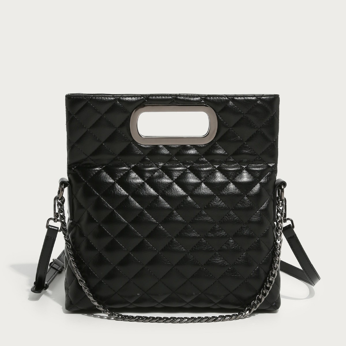 Heißer Verkauf mit High-End-Textur, klassischer Diamantgitter-Klapp-Quadrat-Schnallenkette, Einzel-Schulter-Handtasche, Umhängetasche_voghion.com