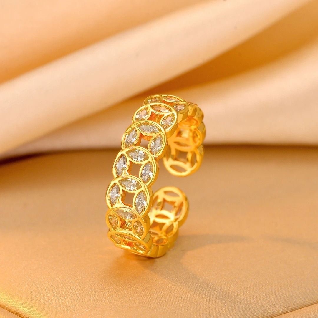 Luxurious Chinese Style Diamond Ring For Women Wealth Design_voghion.com
