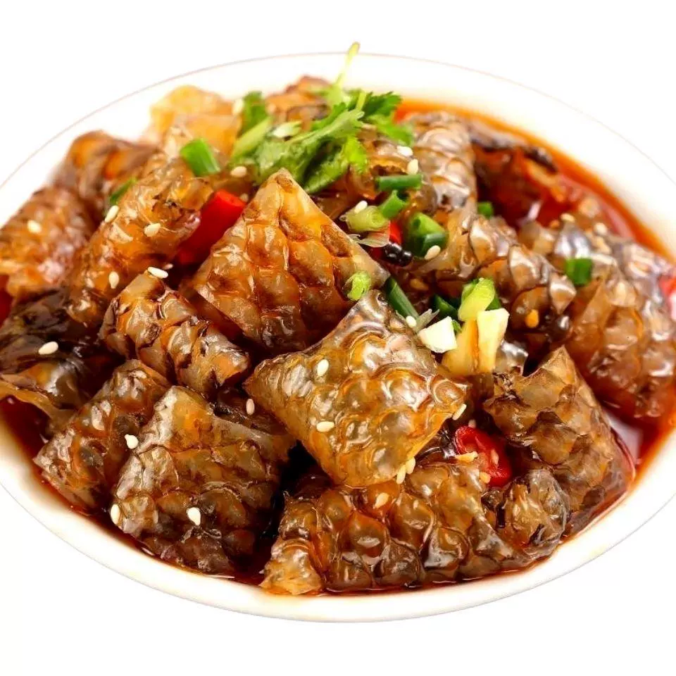 Сычуаньский вкус рыбий кожный красный масляный рулет из рыбий кожи 230 г готов к употреблению рыбий кожей оптом холодные блюда свежие замороженные продукты